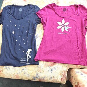 Bundle of 2 Life is Good Women's Tee Shirts, Size Small, New